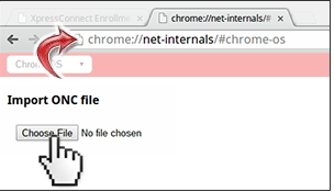 Chromebook .ONC file import screenshot